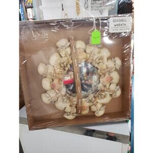 Handmade 12" Indoor/Outdoor Seashell & Beach Sand Centerpiece/Wall Hanging.